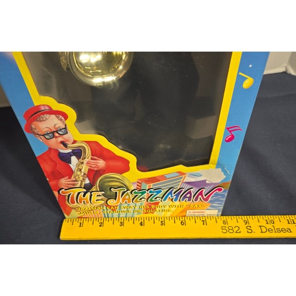 The Jazzman Dancing Swaying Saxophone Player Vintage New Open Box - Picture 9 of 10